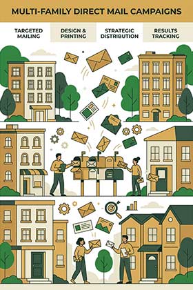 Multifamily Direct Mail Postcard and Campaign Design