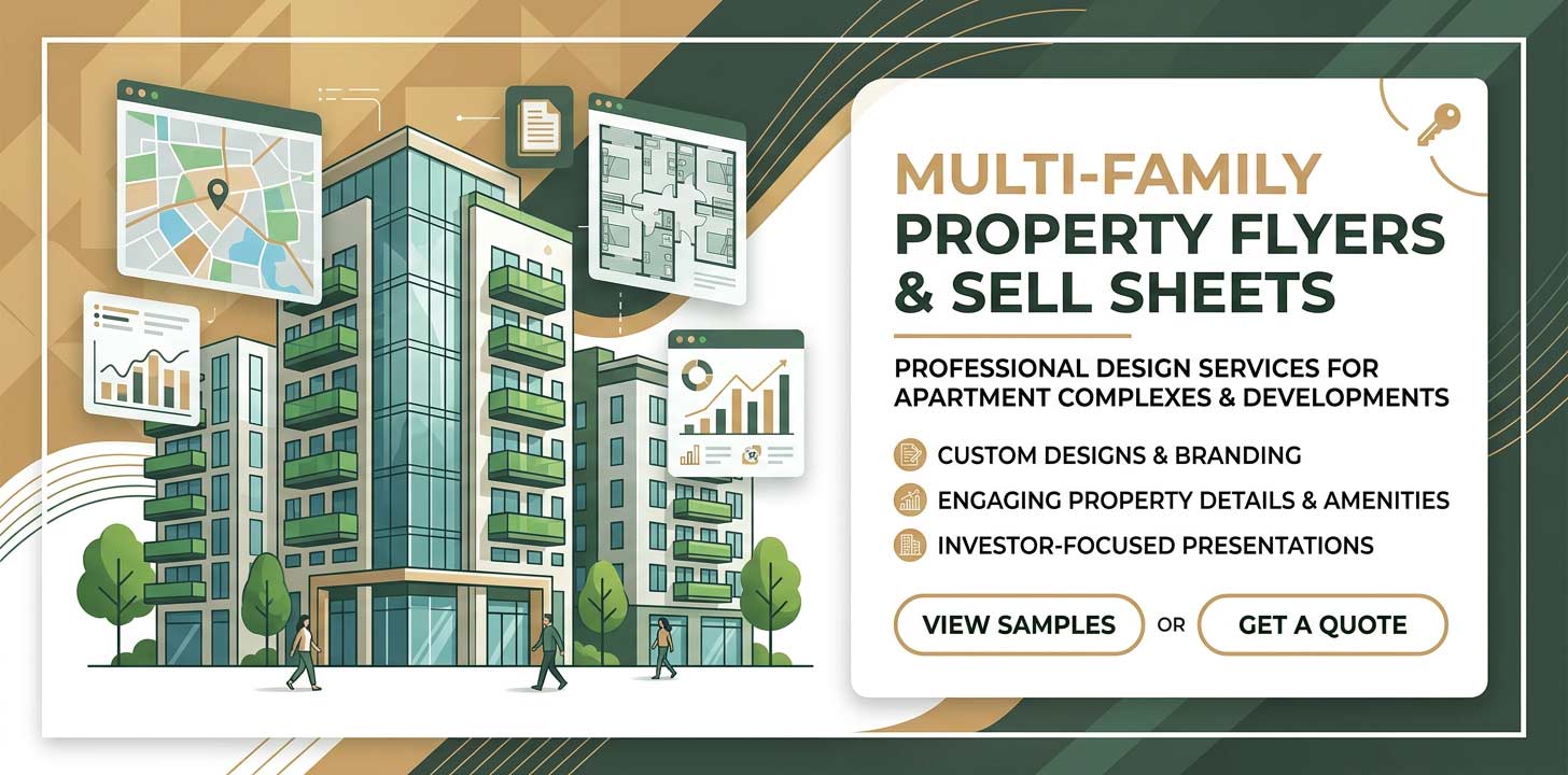 Property Flyer and Sell Sheet Design for Apartment Communities