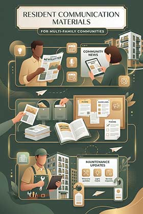 Apartment Resident Newsletter and Communication Materials Design