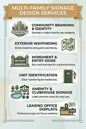 Multifamily Apartment Signage Design and Wayfinding System
